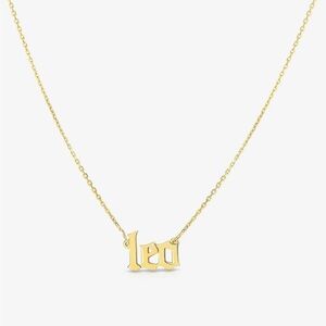 Ring Concierge Personalized “Leo” Gothic letter necklace